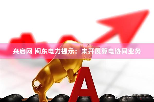 兴启网 闽东电力提示：未开展算电协同业务