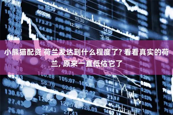 小熊猫配资 荷兰发达到什么程度了? 看看真实的荷兰, 原来一直低估它了