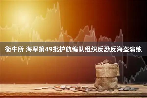 衡牛所 海军第49批护航编队组织反恐反海盗演练
